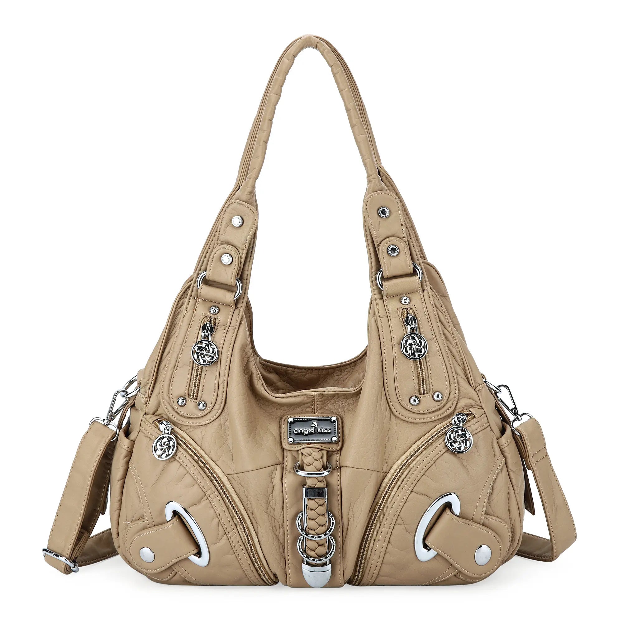 Vintage Studded Hobo Bag