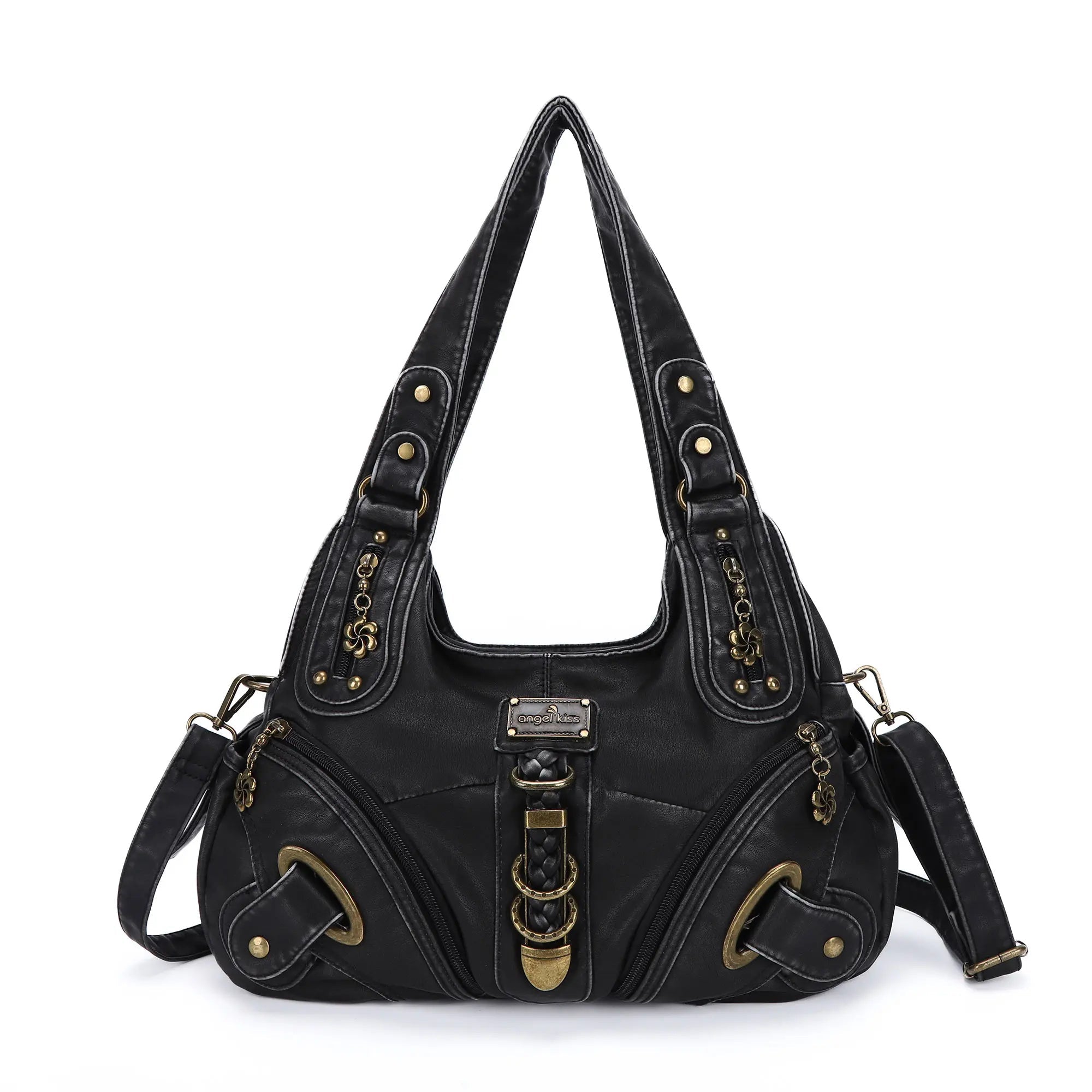 Vintage Studded Hobo Bag