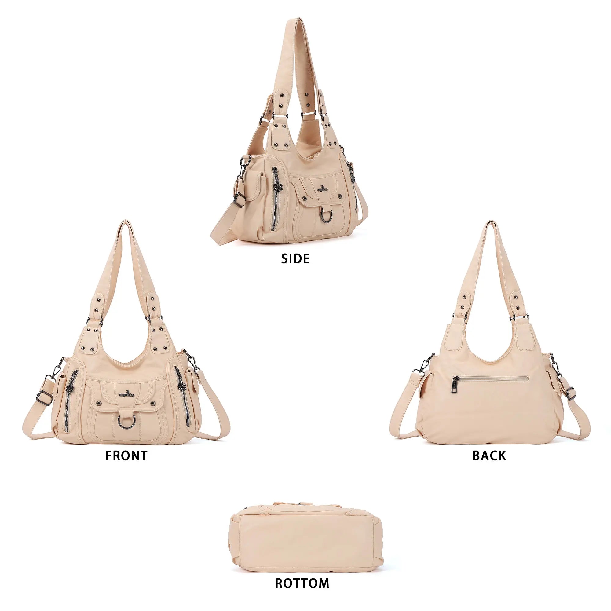 Vintage Slouchy Moto Shoulder Purse