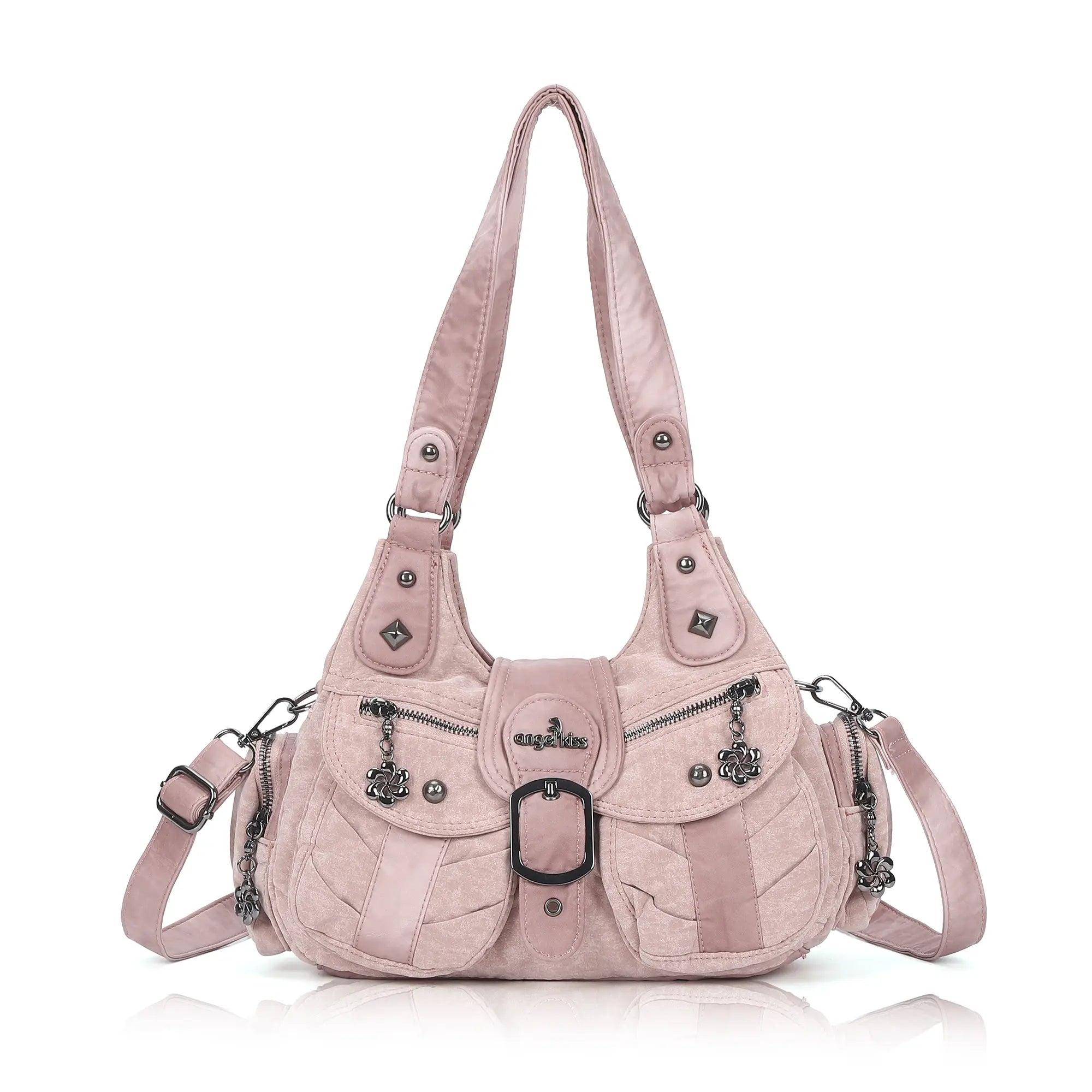 Vintage Utility Multi-Pocket Slouchy Hobo Shoulder Bag