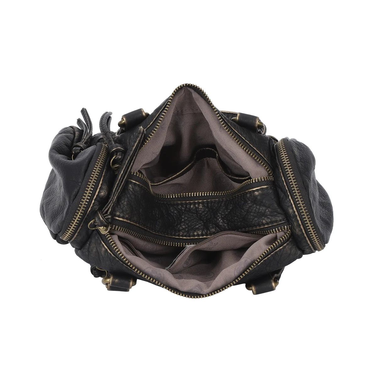 Lightweight Everyday Rivet Top Handle Satchel Crossbody Bag