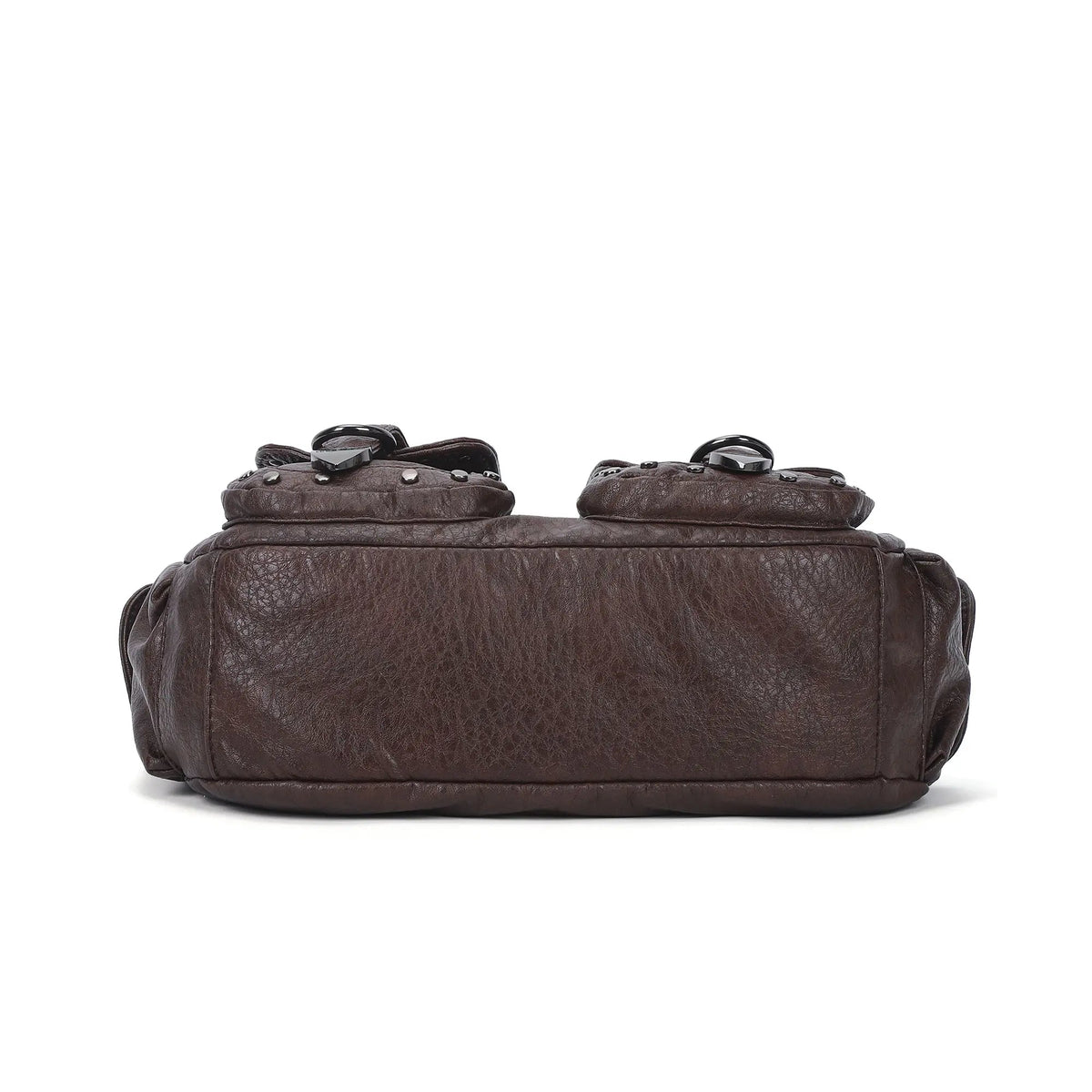 Vintage Y2K Studded Multi-Pocket Semi-Soft Tote Shoulder Bag