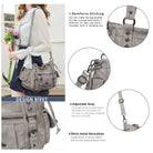 Vintage Studded Vegan Leather Everyday Bag | Custom Hardware