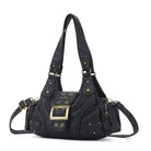 Retro Trend Patchwork Leopard Print Vegan Leather Shoulder Tote Bag
