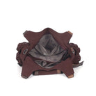 Washed Vintage Multi-Pocket Buckle Shoulder Bag
