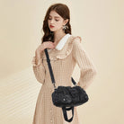 Retro Utility Multi-Pocket Satchel Shoulder-Crossbody Bag