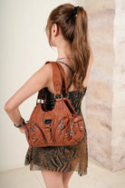 Retro tie-dye adjustable chic shopping tote
