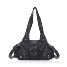 Retro Utility Multi-Pocket Satchel Shoulder-Crossbody Bag