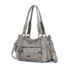 Vintage Studded Vegan Leather Everyday Bag | Custom Hardware