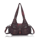Vintage Utility Multi-Pocket Slouchy Hobo Shoulder Bag