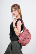Vintage Slouchy Moto Shoulder Purse