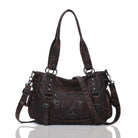 Vintage Studded Vegan Leather Everyday Bag | Custom Hardware