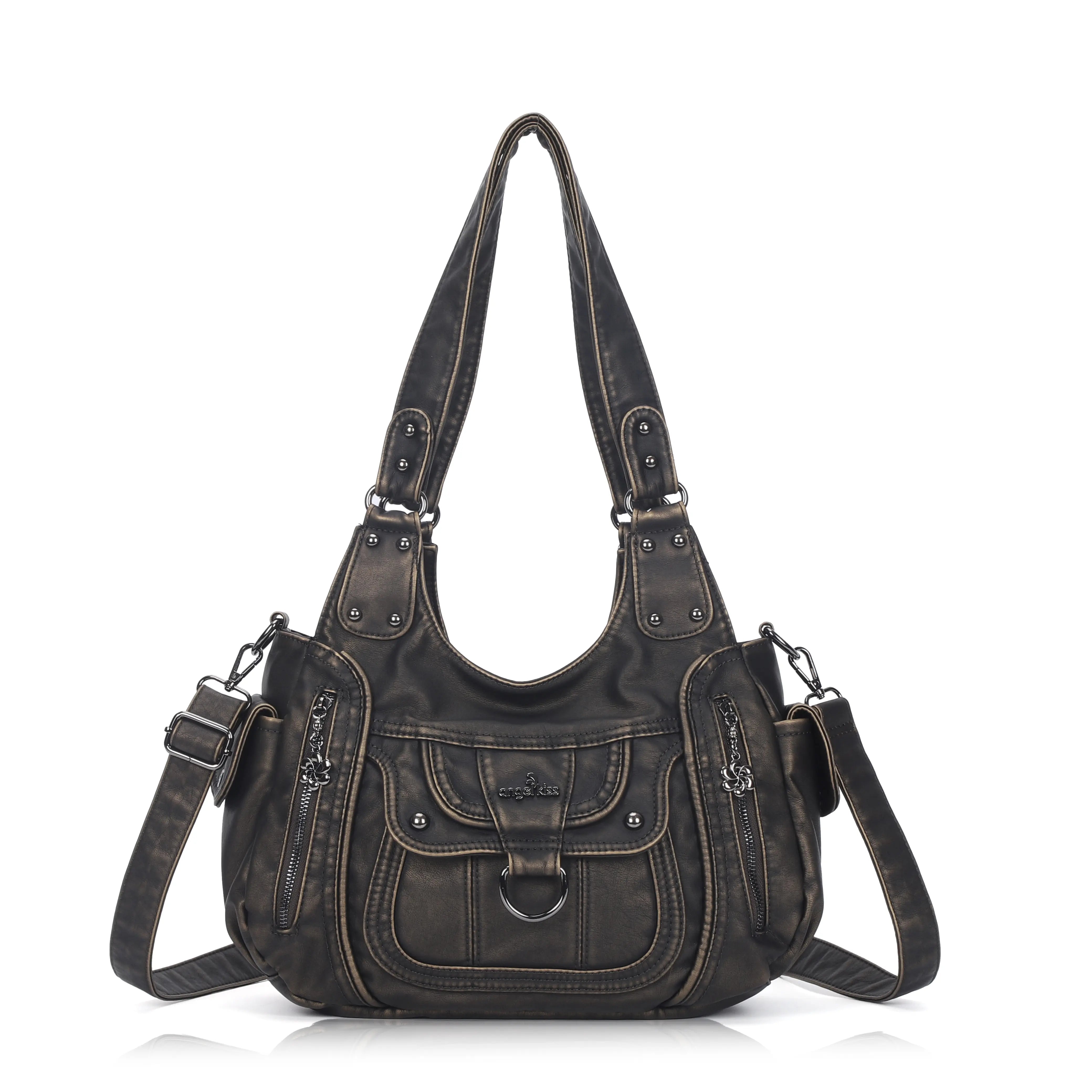 Vintage Slouchy Moto Shoulder Purse