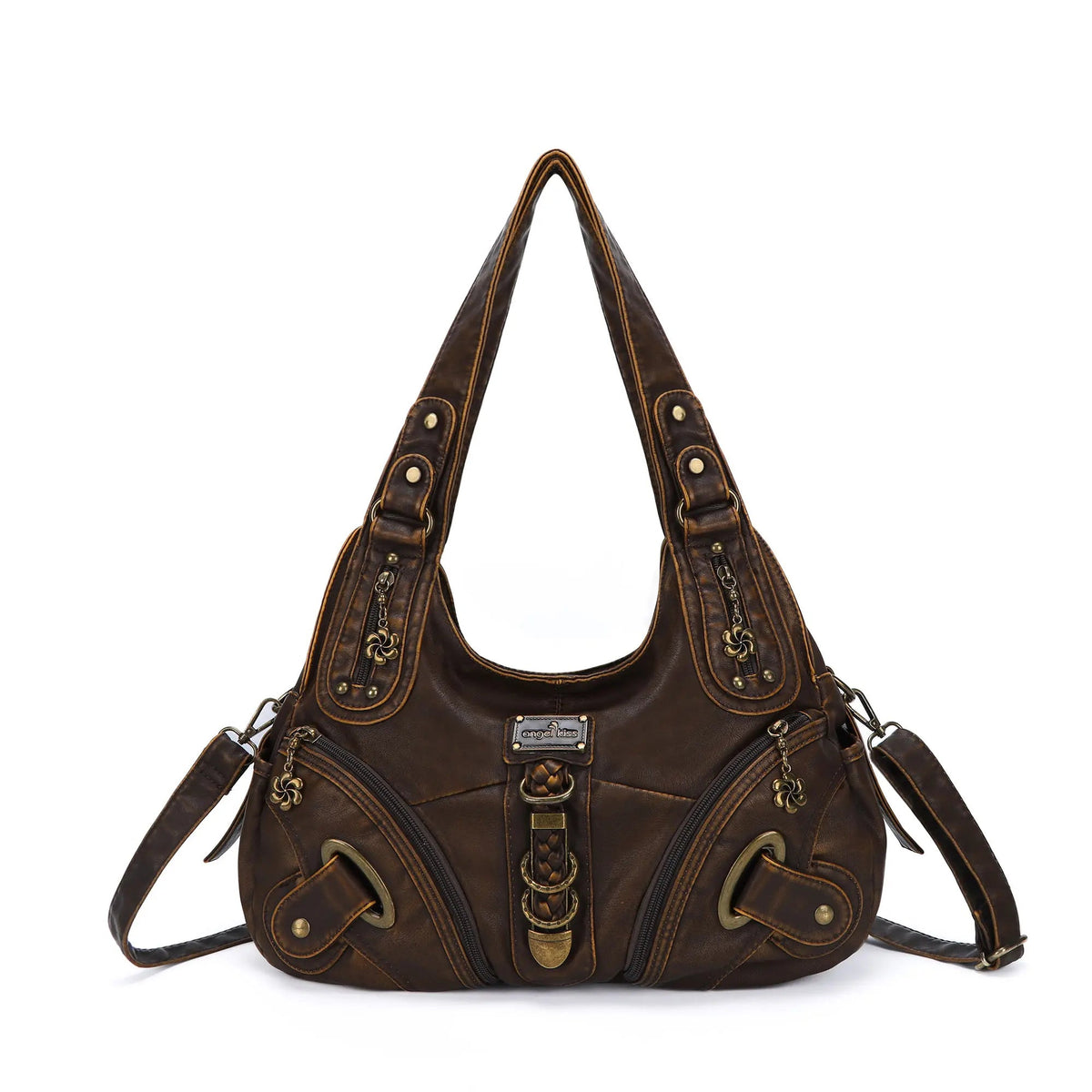 Vintage Studded Hobo Bag