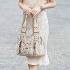 Vintage Multi-Pocket Satchel & Crossbody Bag