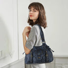 Vintage Multi-Pocket Satchel & Crossbody Bag