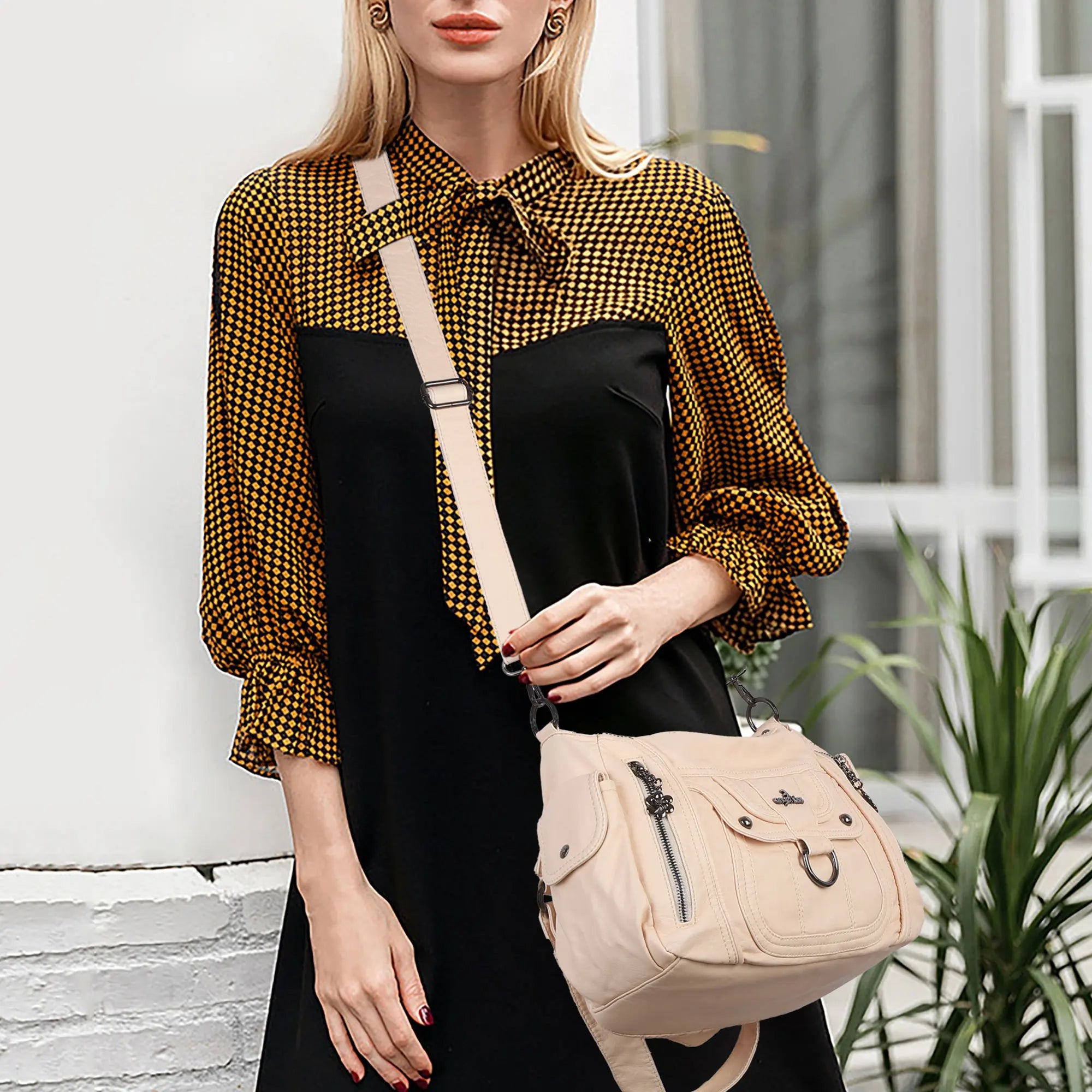 Vintage Slouchy Moto Shoulder Purse