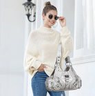 Retro tie-dye adjustable chic shopping tote