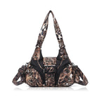 Retro Utility Multi-Pocket Satchel Shoulder-Crossbody Bag
