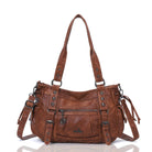 Vintage Studded Vegan Leather Everyday Bag | Custom Hardware