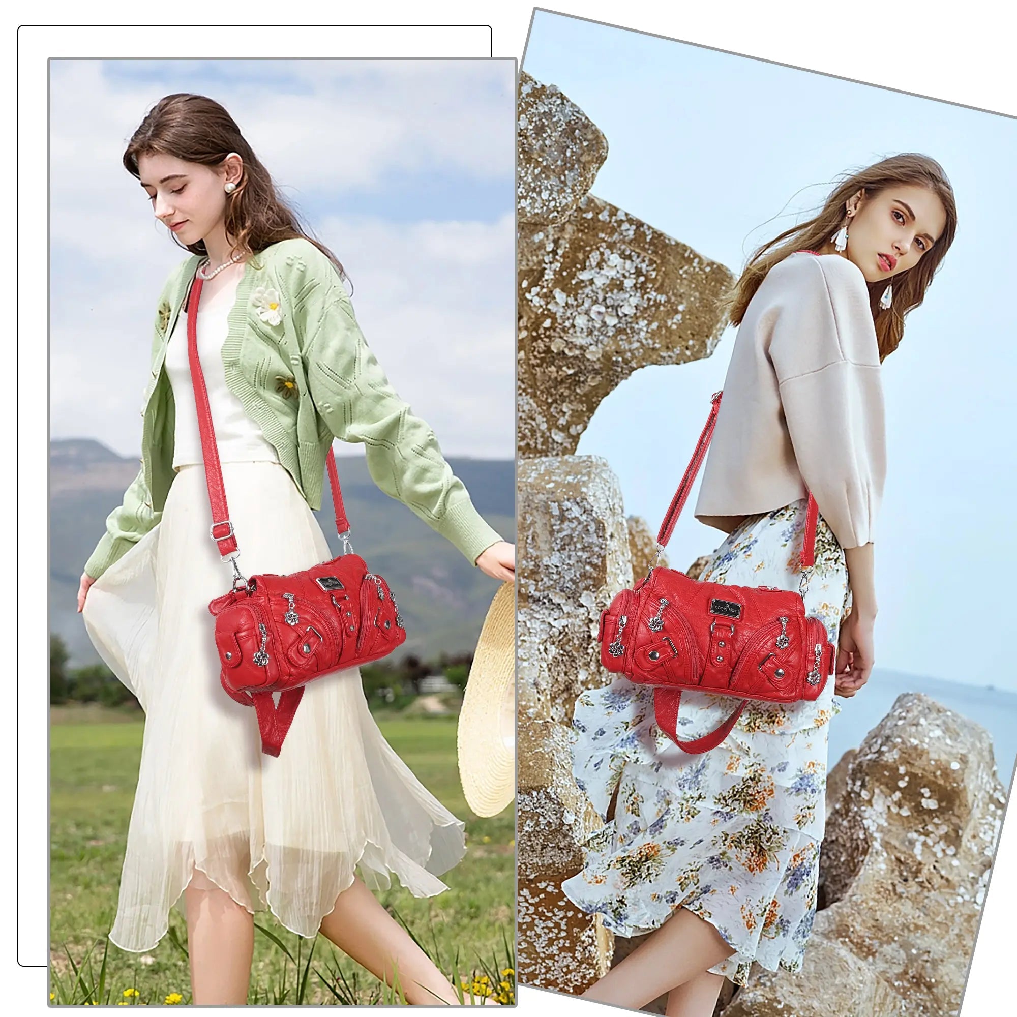Retro tie-dye adjustable chic shopping tote
