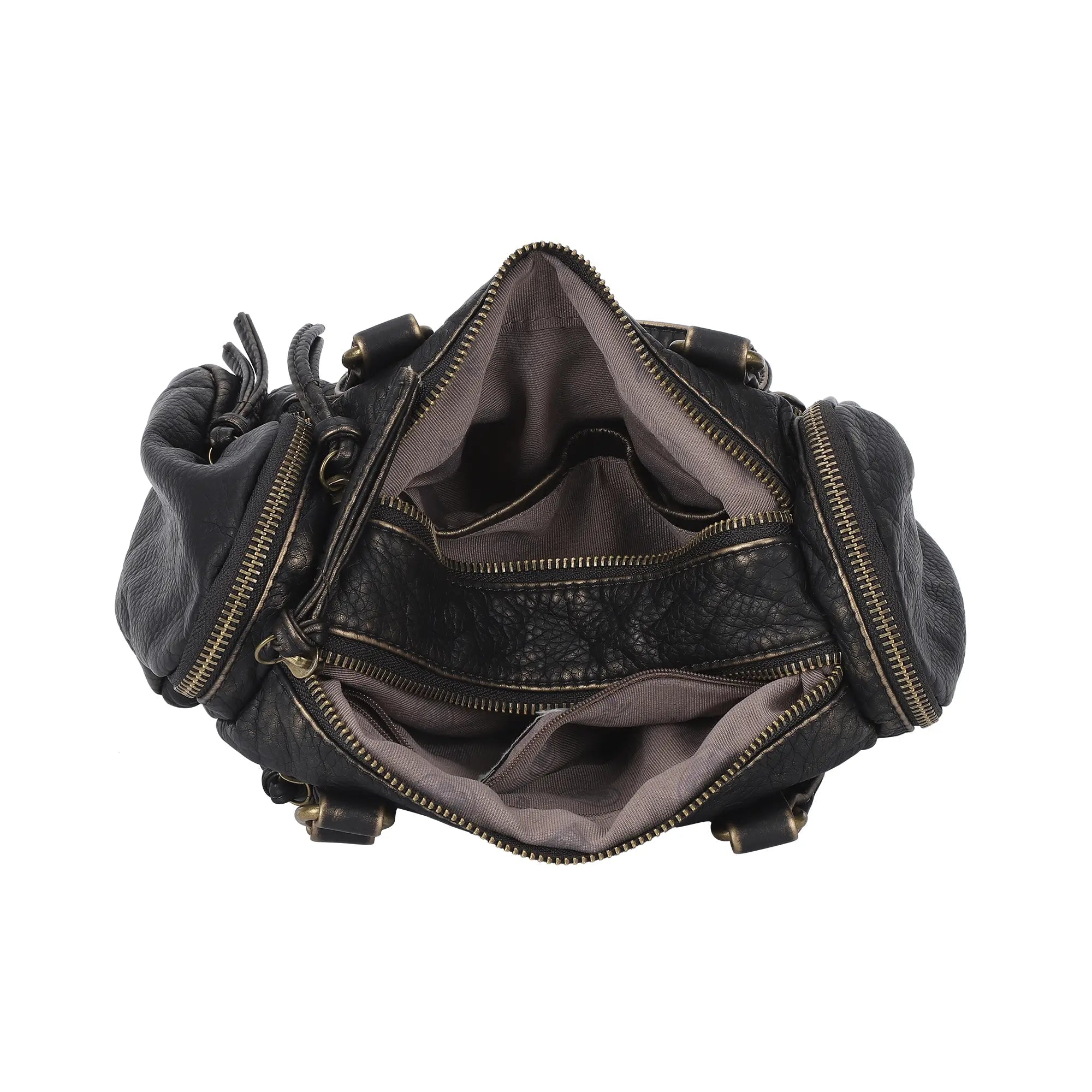 Lightweight Everyday Rivet Top Handle Satchel Crossbody Bag