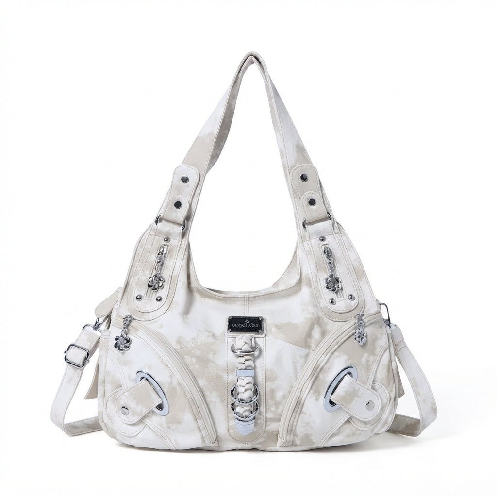 Vintage Studded Hobo Bag
