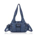 Retro Utility Multi-Pocket Satchel Shoulder-Crossbody Bag
