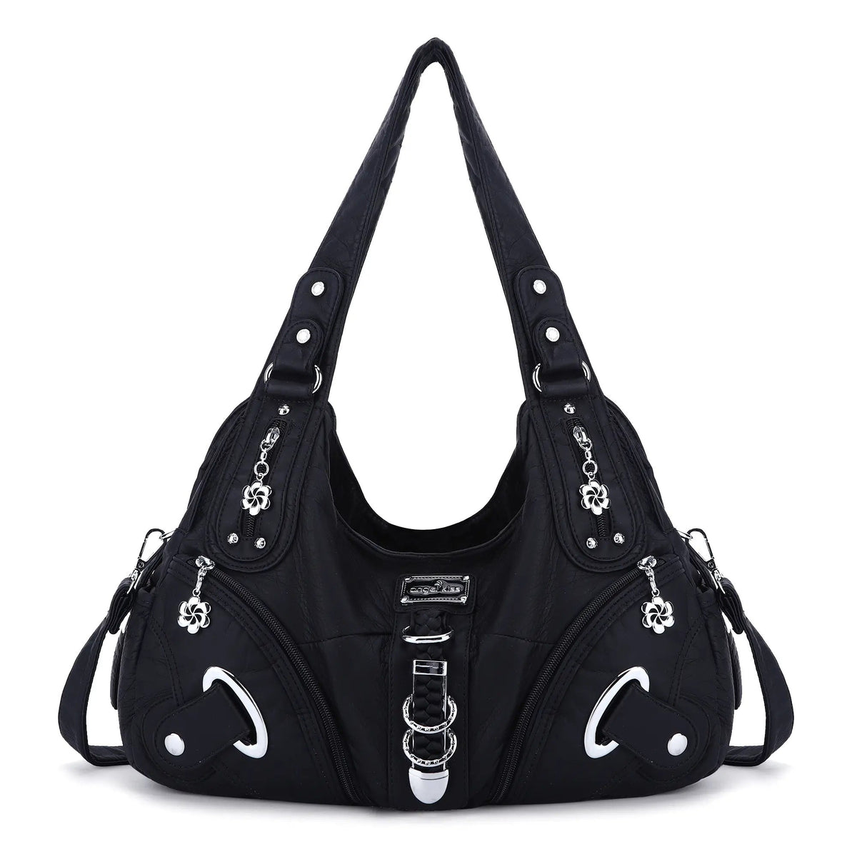 Vintage Studded Hobo Bag