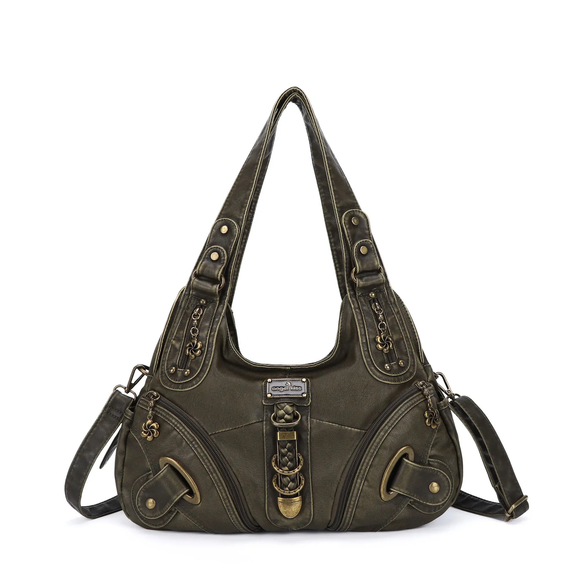Vintage Studded Hobo Bag