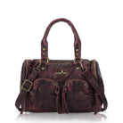 Lightweight Everyday Rivet Top Handle Satchel Crossbody Bag