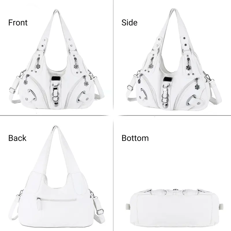 Vintage Studded Hobo Bag