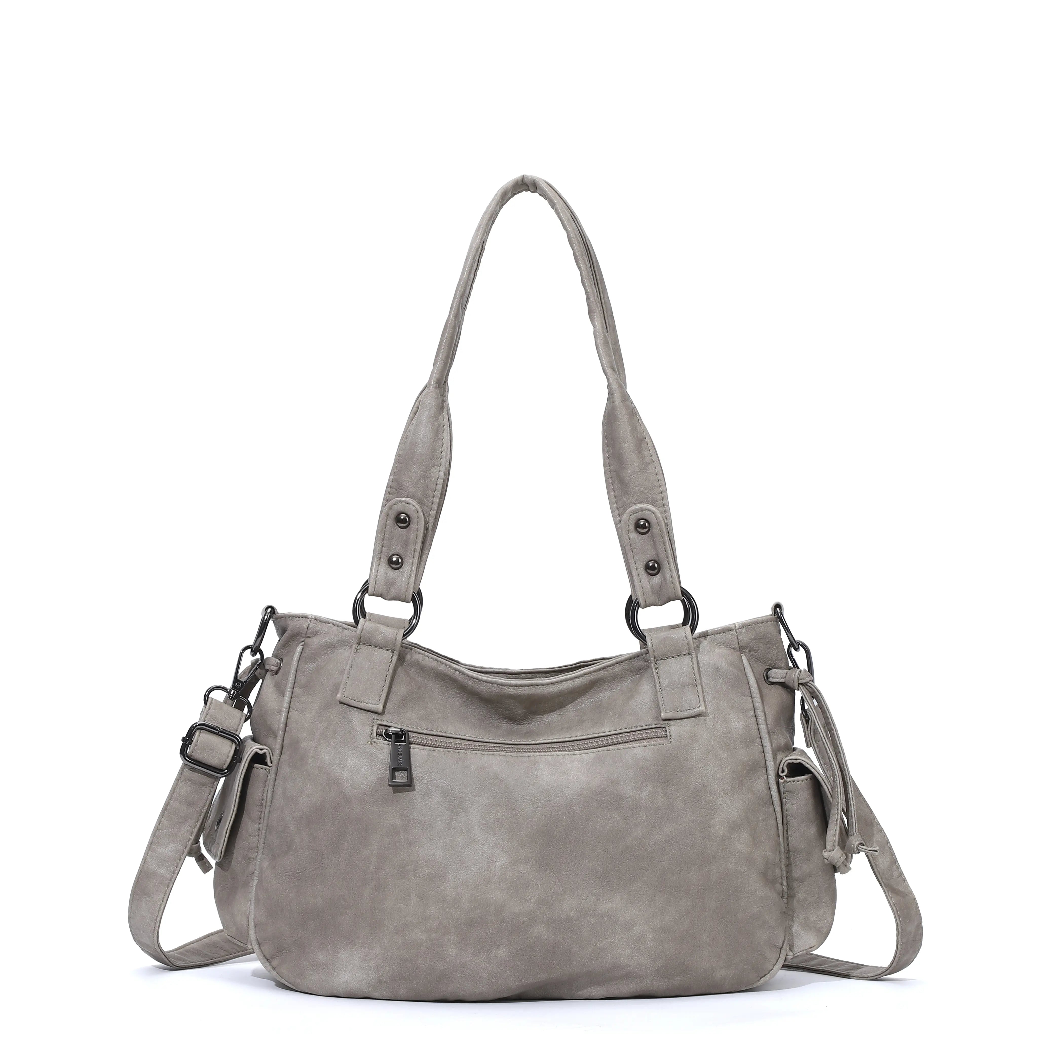 Vintage Studded Vegan Leather Everyday Bag | Custom Hardware