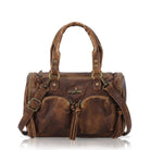 Lightweight Everyday Rivet Top Handle Satchel Crossbody Bag