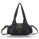 Retro Trend Patchwork Leopard Print Vegan Leather Shoulder Tote Bag