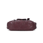 Textured Multi-Pocket Shoulder Bag with Rivet Details